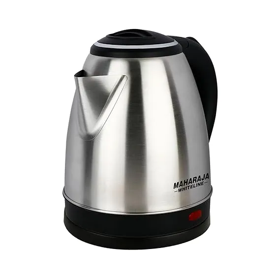 Maharaja Whiteline Viva Steller Electric Kettle | 1.5L | 1350W Power | Stainless-Steel Kettle | Dry Boil Protection |Concealed Heating Element & Overheating Protection | Auto Shut Off | 1 Yr Warranty