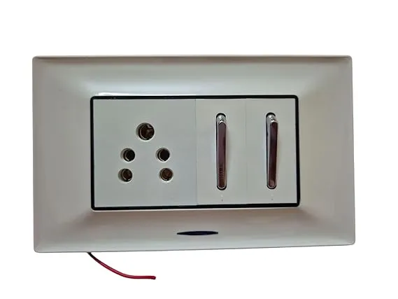 Switch plate with LED light 3module (SLEEK)